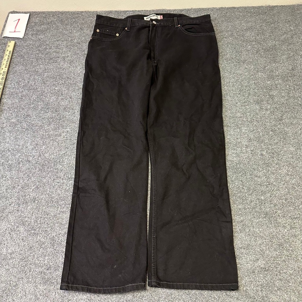 Levi's Jeans Mens Size 40 Black 505 Regular Fit Straight Leg Cotton Denim Pants